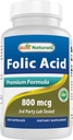Najlepšie prírodné kyseliny listovej 800 mcg 240 Kapsule