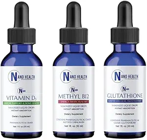 Nano Essential Wellness Bundle Combines 3 mavelous Health Promotion Products: Nano Glutatión, Nano Metyl B-12 & Nano Vitamín D3