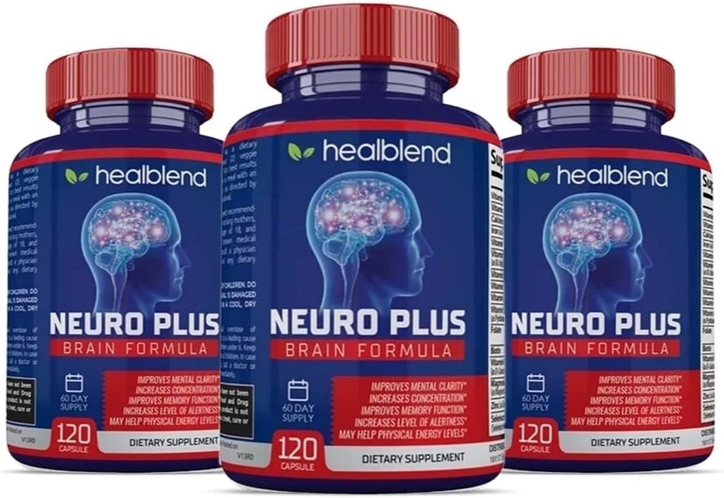 Neuro Plus Brain & Focus Formula - Brain Booster Supplement, podporuje duševnú jasnosť a zaostrenie - zvyšuje koncentráciu a duševnú energiu 