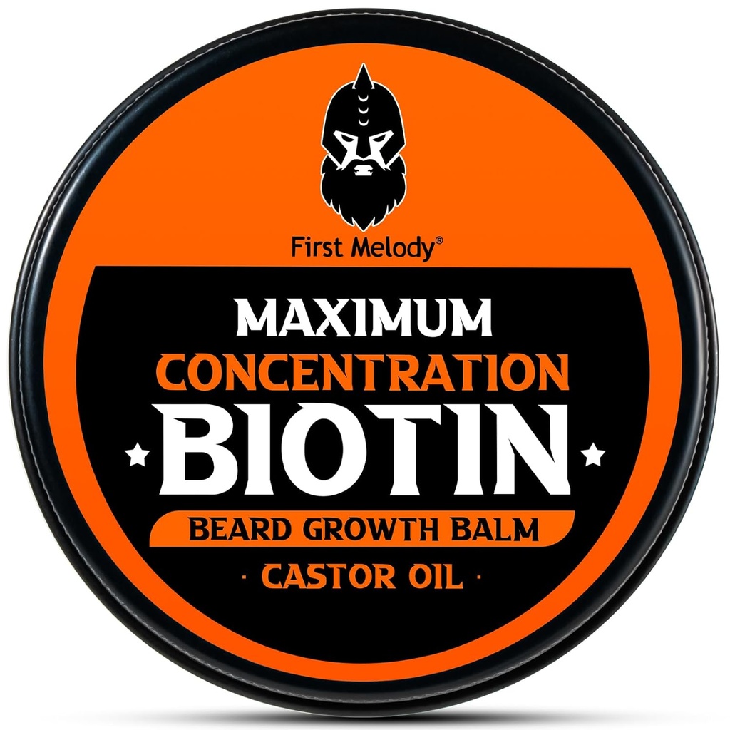 Brada balzam, 2X koncentrácia biotín, s olejom z kalórií a Argan & Jojobové oleje, podporuje rast brada, štýly, posilňuje a zjemňuje bradavice a fúzy, 2 Ounce