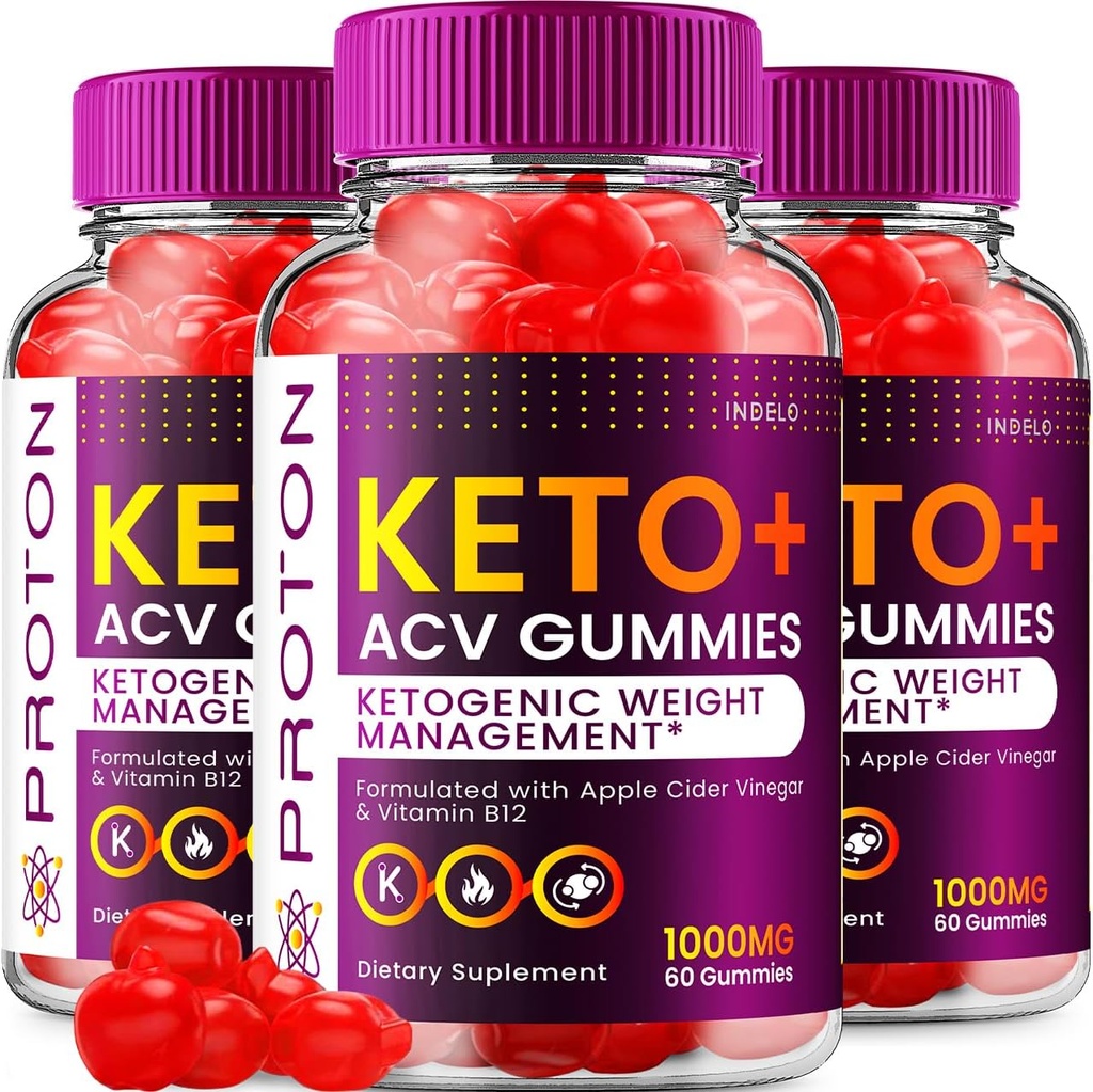 (3 Pack) Proton Keto ACV Gummies Advanced, Proton Keto + ACV Gummies 1000mg, Protein Keto + ACV Apple Cider Vinegar Gummy Proton Gummies Reviews, Proton Keto+ACV Vitamin B12 (180 Gummies)