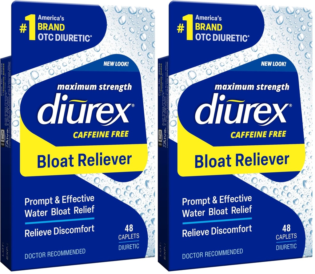 Diurex Max - maximálna sila Bez kofeínu Diuretiká vody - cítiť lepšie a menej ťažké, 48 Počet (Stock of 2)