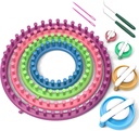READAEER kolo pletanie Looms Set Craft Kit nástroj s hákovou ihlou a Pompom Maker