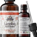 Cayenne Tinture Extract, Organic Cayenne (Capsicum annuum) Sušená paprika - Rastlinný glycerín - Non-GMO - 2 oz