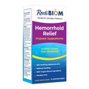 RectiBiom Probiotické hemoroidy Relief Predpoklady s kožou upokojujúce prírodné zložky, rýchla úľava. Kyseliny hyalurónové a kurkumové extrakty, vegánová, bezlepková formulácia