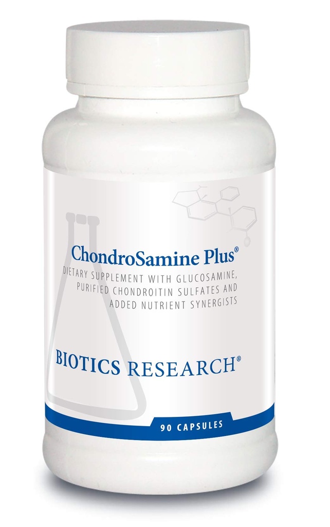 Biotics Research Chondrosamine Plus Glucosamine Plus Chondroitín, MSM, vitamíny a minerály, Joint & Connective Tissue Support, zdravý a ľahký pohyb. 90 kapsúl