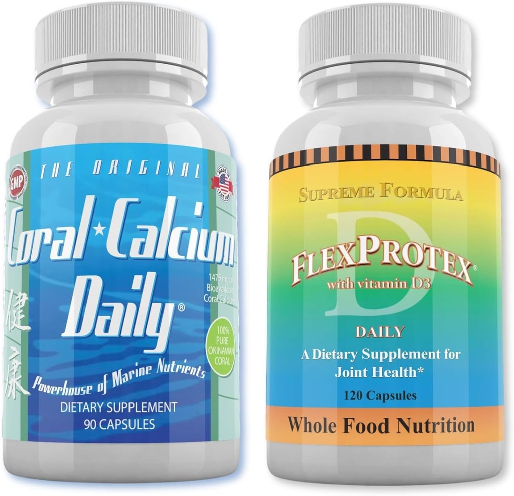 Denné zdravie - Coral Calcium Daily & FlexProtex D Bone & Joint Support Combo (1 mesiac dodávky)