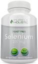 Selén 200mcg - 365 Vegan Kapsule nie sú tablety - Pure & Cuvet Free L- Selenometionín pre zlepšenie absorpcie - Podpora štítnej žľazy, srdca a imunitného systému - Antioxidant Stopové minerály - vyrobené v USA