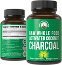 Vrcholový výkon Aktivované Charcoal Vegan Kapsule z Wild Harvested Coconut Shells. Najlepšie bezpečné Charcoal Tablety Doplnky pre Detox, Relief plynu, Bloating. pre mužov a ženy 90 Všetky prírodné tablety