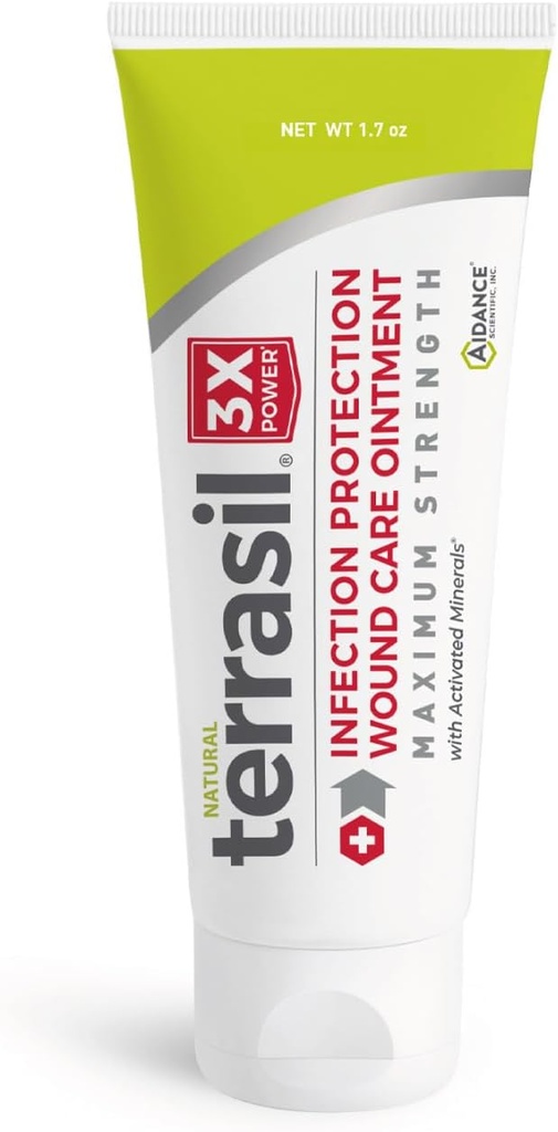 terrasil starostlivosť o ranu MAX 3X - rana liečiaca masť, infekcia ochrana proti postieľke, tlaková bolesť, vredy, pľuzgiere, rezy, škrabance, a popáleniny. dermatológ-testovaný (1,7 oz)
