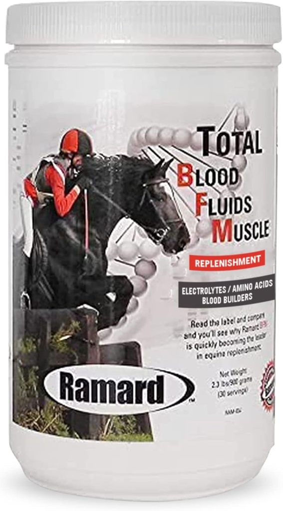 Ramard Muscle Builder & Blood Replenishment for Race Horses - Equine Electrolytes, Blood Builder, Muscle Up, Probiotiká - Vysoko výkonný prášok Doplnky - 2.3 libier Jar (Veľkosť: 2.3 libier)
