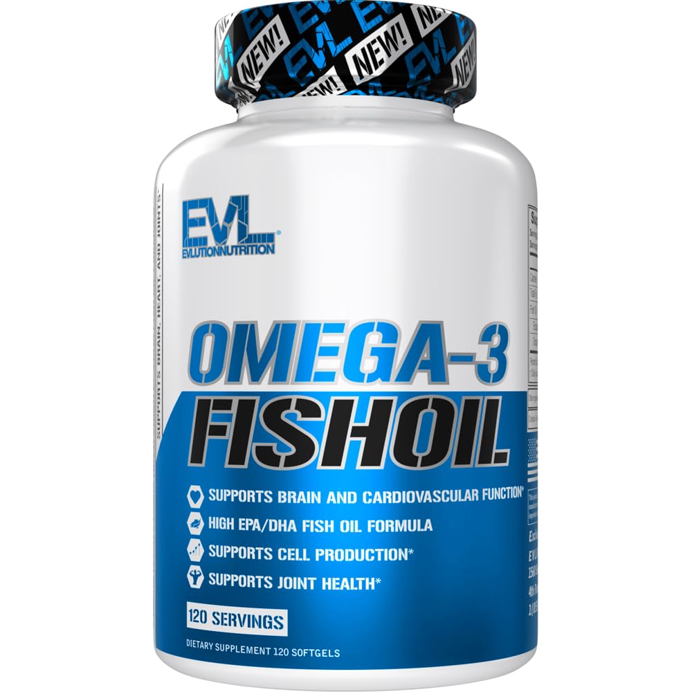 Elution Nutrition Triple Strength Omega 3 Fish Oil - Burpless Fish Oil EPA DHA Omega 3 Supplement in Easy to Last Citrus Flavor Softgels - Enteric Coated Fish Oil Supplement - 120 Count