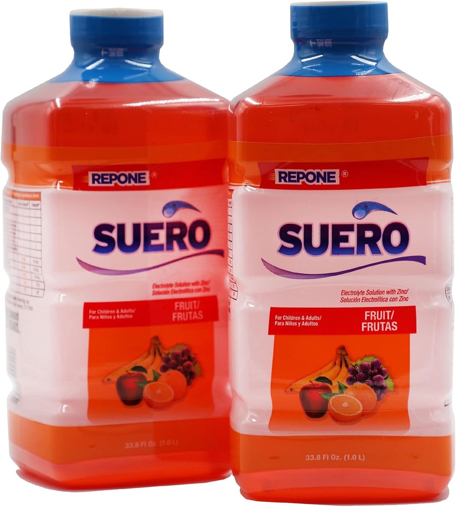 Suero Electrolyte Solution s zinkom, rehydratuje, obnovuje minerály a živiny, jahodovú arómu, 33,8 Fl Oz (dávka 2)