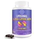 Lipozomálna Alpha Kyselina lipoová 1500 mg- s Acetyl-L-karnitín 900 mg & Ubichinol 100 mg & vitamín E 15 mg,ALA Doplnok pre Antioxidanty Glukóza Metabolizmus Nerve Energia Kardiovaskulárne,60 Softgels