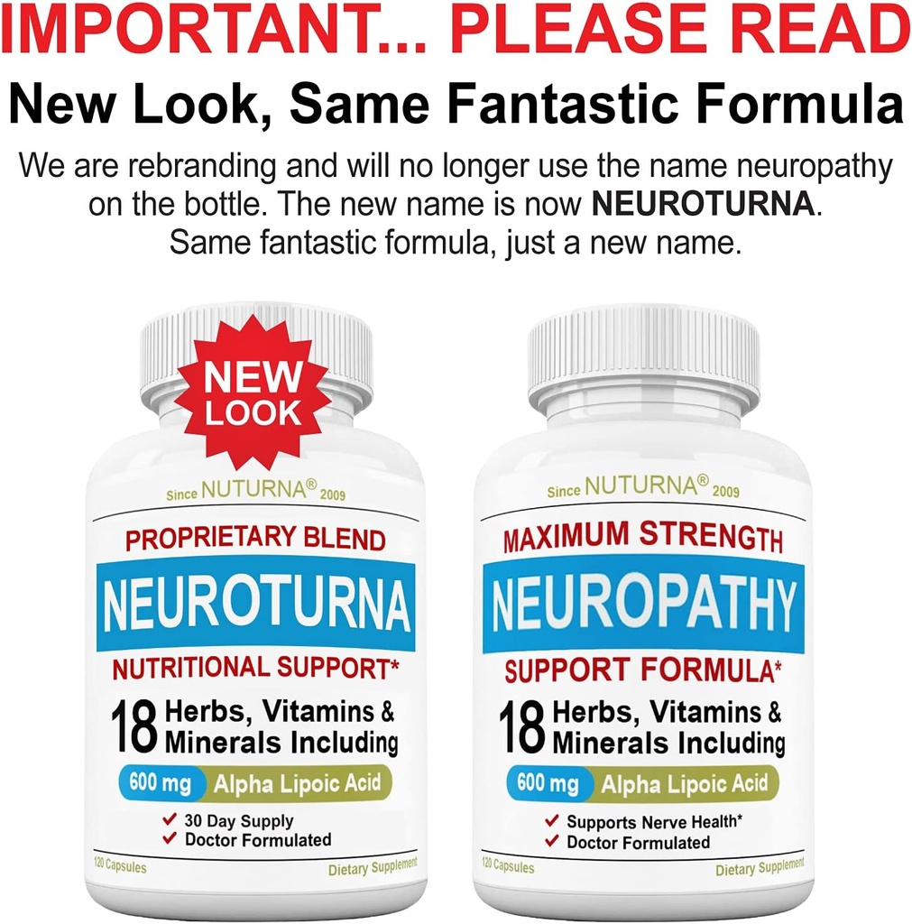 (3 balenia) Neuropatia Suplement with 600 mg Alpha Lipoic Acid - Benfotiamín, Periférny, Nohy, ruky prsty Nohy Toe, Najlepšia maximálna sila prírodné obnovenie vitamínov - 360 Caps, 90 dní