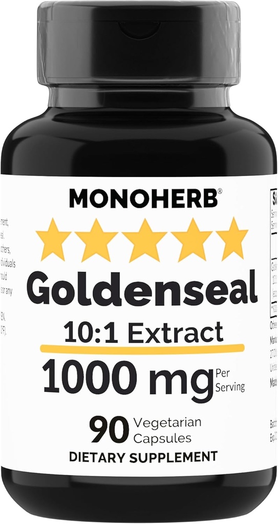 MONOHERB Goldenseal Extract 1000 mg - 90 Vegetariánske kapsuly