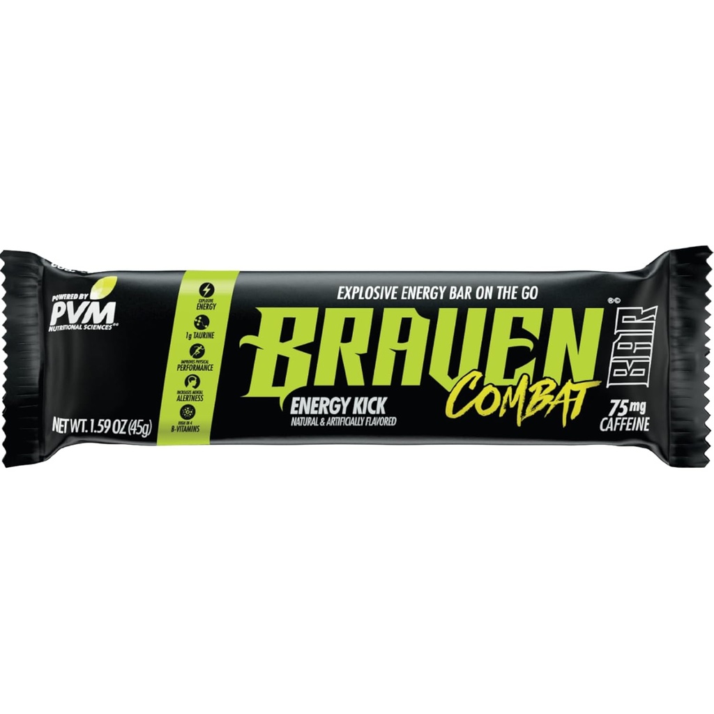 Braven Combat Energy Kick Energy Bary s kofeínom (1.59 oz, balenie po 20) 