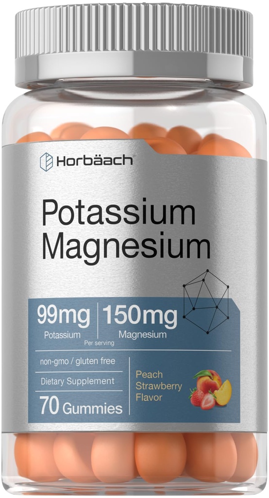 Horbäach Kálium horčík doplnok Gummies 