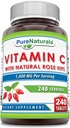 Pure Naturals Vitamín C s ružou HIPS 1000 mg na služby 