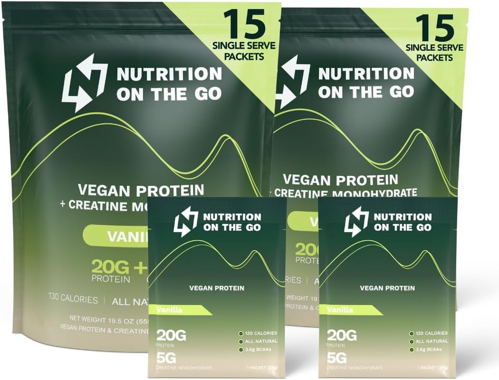 Nutrition On The Go Vegan Protein Powder Pakets with Creatine 