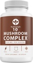 Hubové doplnky 2500mg - 90 Kapsule - 10 Huby Huby master Blend - Lions Mane Reishi Cordyceps Chaga Maitake, Shitake Turecko chvost Huby Doplnky Huby Mushrom Complex Kapsule