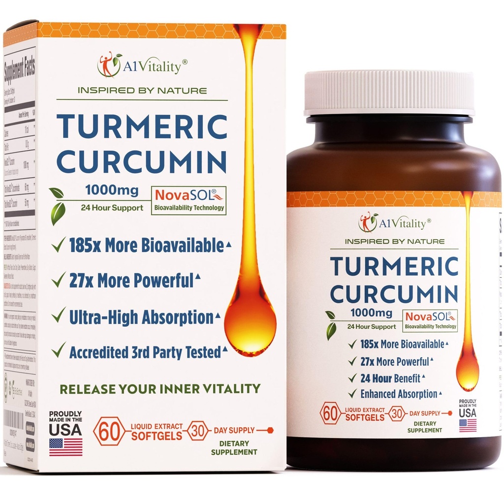 A1Vitalita NovaSOL Turmerica Curcumin 1000mg 