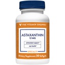 Vitamín Shoppe Astaxantín (Solasta) Značková zložka 12mg (30 (30 Softgels)