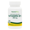 Príroda Plus vitamín B1 (Thiamin HCI), trvalé uvoľnenie - 300 mg, 90 vegetariánskych tabliet - bez lepidla - 90 porcií