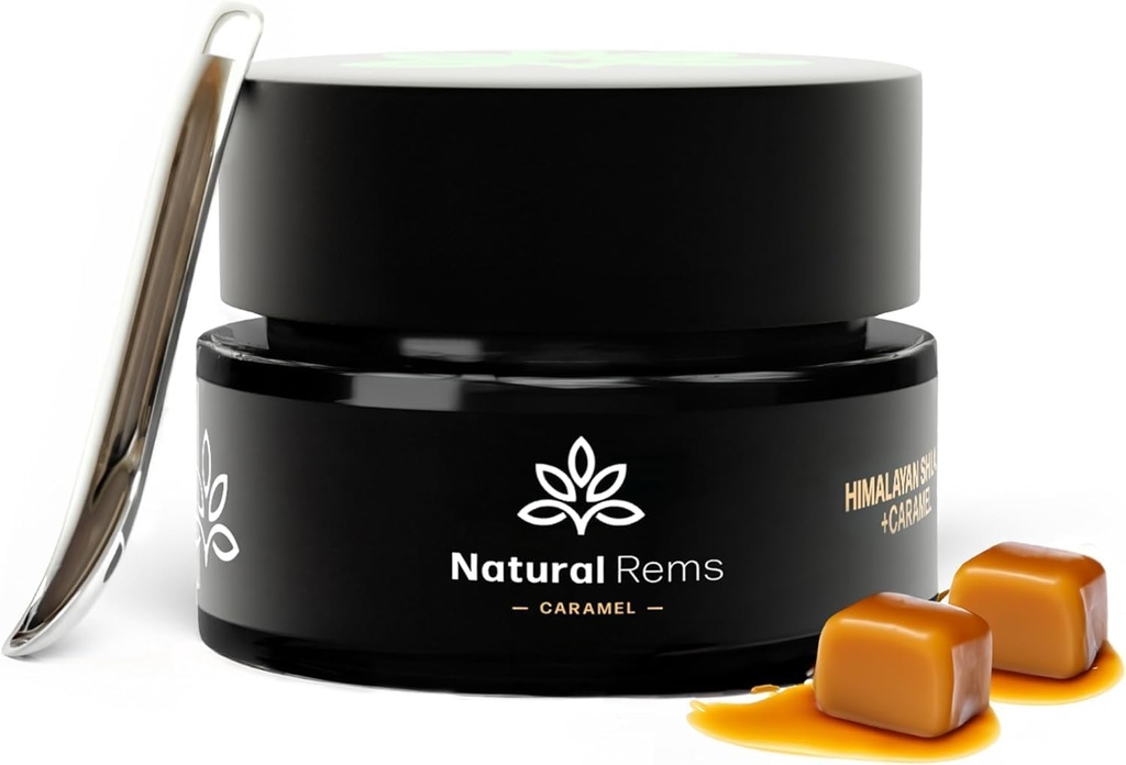 Prírodné Rems Caramael Ochutené organické Shilajit - Pure Himalayan Organic - Pure Fulvic Acid Supplement - Shilajit Energy and Focus Supplement - Holistické zdravotné doplnky...