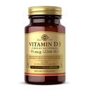 Solgar Vitamín D3 (cholekalciferol) 55 mcg (2200 IU), 50 Rastlinné kapsuly - Pomáha udržiavať zdravé kosti a zuby - Imunitný systém Podpora - Non-GMO, Gluten Free, Dairy Free, Kosher - 50 Servisné služby