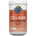 Garden of Life Marine & Grass-Fed Collagen Peptides Powder Supplement (Typ I, III) s probiotikami a BCAA pre mobilitu, spoločné zdravie, vlasy, koža a nechty - Nepríchuť, 20g na službu, 12 Servisov