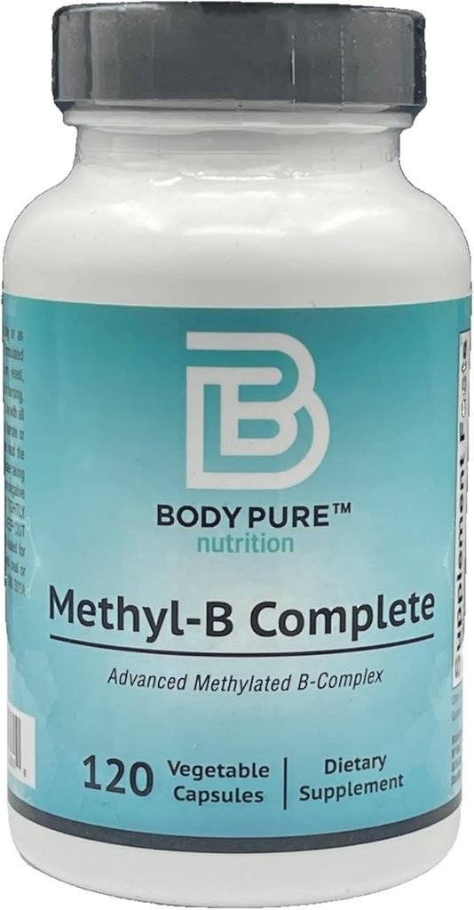 Telo Pure Methyl- B Complete - Essential Methylated B Vitamíny pre výrobu energie a celkové zdravie 120- kapsules