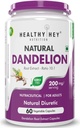 Sheltr Dandelion Root Extract - prírodné - 10:1 pomer - prírodné Diuretiká a podpora Tráviace, 60 Rastlinné kapsuly