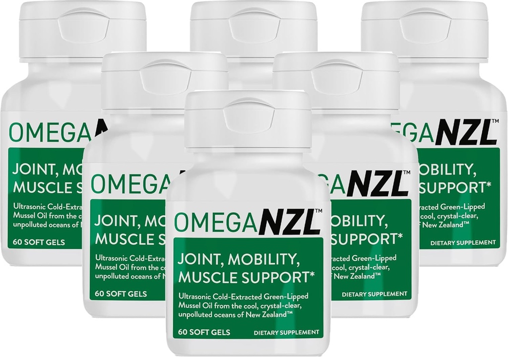 Original Omega-3 Joint Support Supplement, Best Natural Muscle Relief, Green-Lipped Mussel Oil, 360 Softgels, No Fishy Dochute