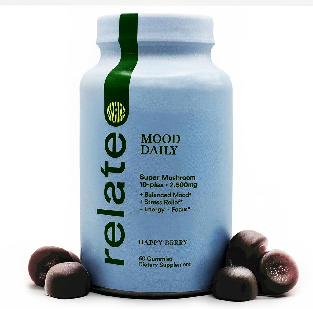 connect Mood Daily Happy Berry Gummies - Super Hubový komplex pre vyváženú náladu a kognitívnu podporu - 60 gróf
