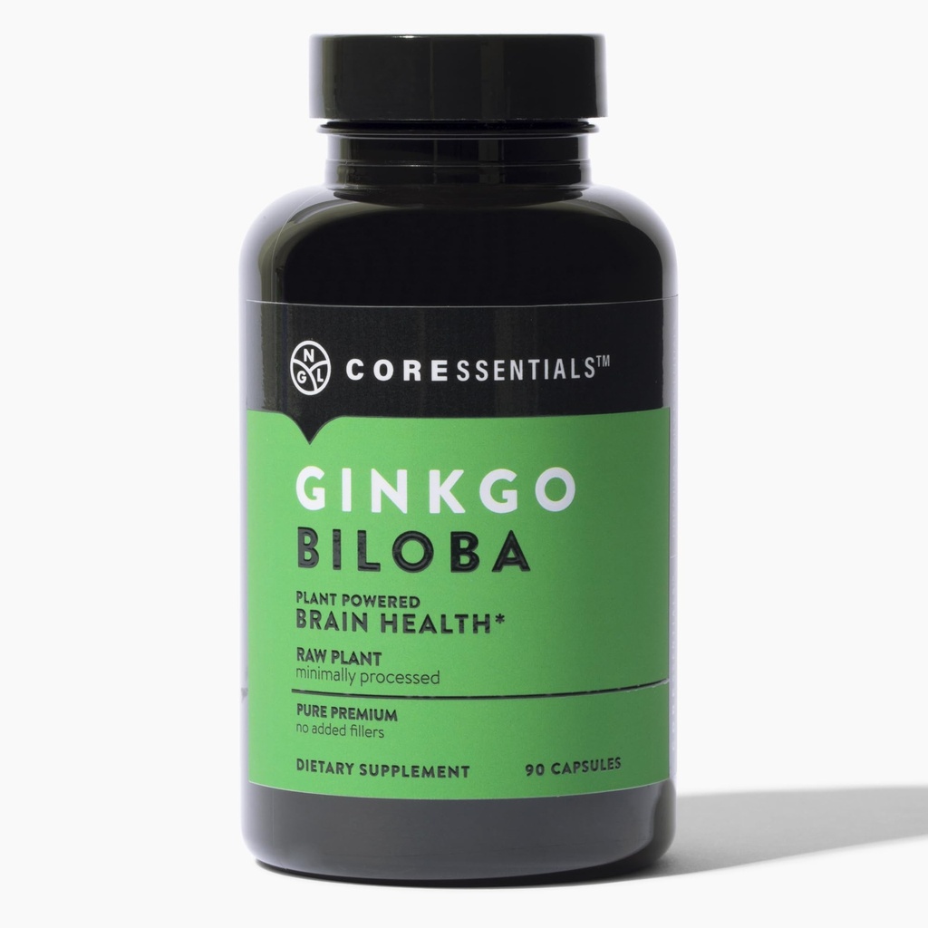 NGL Ginkgo Biloba - 90 kapsúl, Plant-Powered Brain Health Supplement, Pure Premium Raw Plant Formula, Minimálne spracované, žiadne pridané výplne