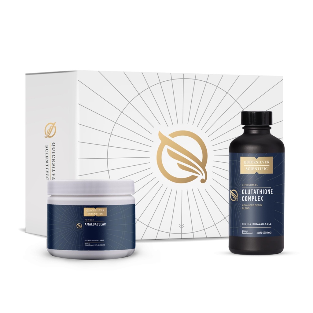 Quicksilver Scientific MerProtect Protocol - 2-Product Liver + GI Cleanse Kit, Lipozomal Glutatión Complex Supplement, Cleaning Support with Milk Thitle (2 Piece Kit with Program)