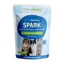 Pet Wellbeing Spark Daily Nutritional Greens Superfood for Mačky - Probiotiká, Prebiotiká, Digestívne enzýmy, Aminokyseliny, Antioxidanty, Vitamín D, Spirulina - Veterinarian-formulovaný 3,53 oz (100 g)