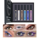 Farebná riasenka Farebná nepremokavá modrá riasa pre riasy Set,biela čierna hnedá purpurová Dlhotrvajúce očarujúce hlasivky zadarmo vegánske očné make-up (6 farieb)