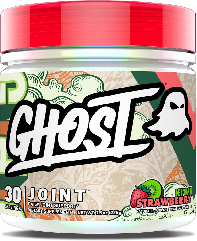 GHOST Joint Supplement, Kiwi Strawberry (30 Servings) - Denné Joint Maintenance Supplement for Men & Women - Glukosamín HCL, Chondroitín Sulfate & Curcumin - Cartilage, Bones & Joint Support