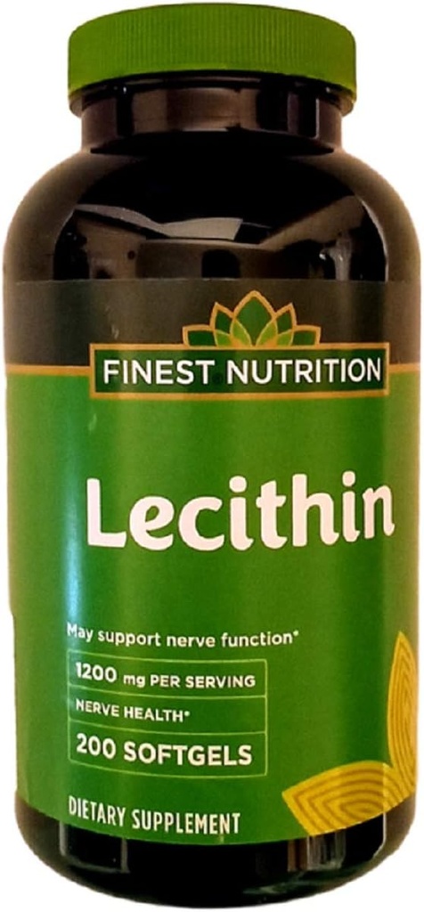 Najjemnejšia výživa Lecitin 1200mg Softgels 200ea by Finest Nutrition