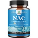 Natures Craft NAC Supplement N-Acetyl Cysteine - Vegan High Absorbtion NAC 600mg per Serving Capsules - Glutatión Precursor for Liver Cleanse Detox & Repair Plus Lung Health - 90 Count