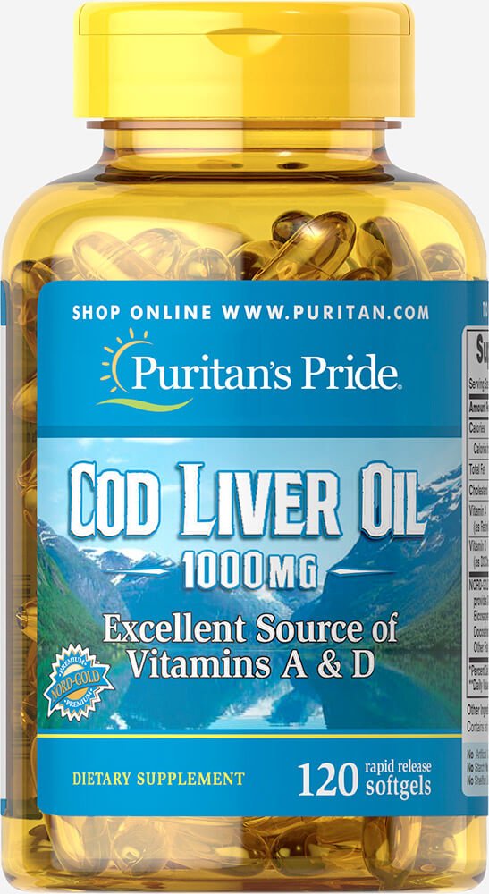 Puritáni Pride Cod Liver Oil, 1000 Mg, 120