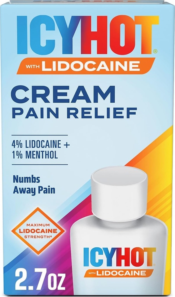 Icy Hot Max sila bolesť úľava krém s lidokaínom Plus mentol, 2,7 Ounces