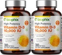 biofilx vitamín D-3 10000 IU 380 softgels vitamín 2 balenie - vysoká potencia v extra panenský olivový olej bez GMO sóje podporuje silné kosti imunitné zdravie