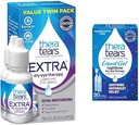 TheraTears Extra Suché očné terapie Mazanie očné kvapky pre suché oči, 0,5 fl oz fľaša, 2 gróf (Back of 1) & Liquid Gel Nighttime Mazanie očné kvapky pre suché oči, jednorázové liekovky, 30 Počet