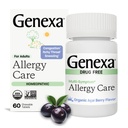 Genexa Allergy Care Bez drog, Non-Drowsy Alergy & Decongestant Remedy pre dospelých 
