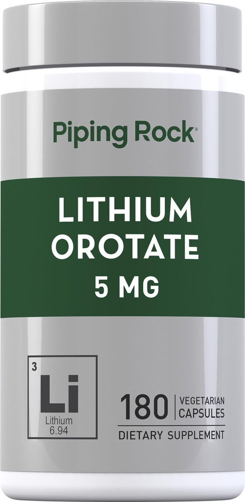 Piping Rock Lítium Orotate Supplement 5mg 