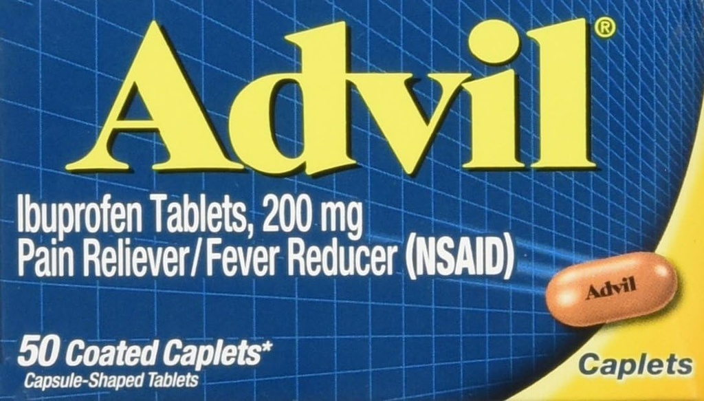 Advil Caplets 200 mg, 50 ou