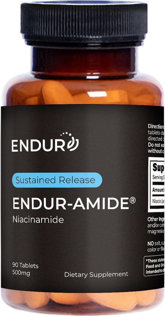 ENDUR-Amide doplnok, pomáha podporovať zdravé starnutie a bunkové wellness, pomáha udržiavať pokožku a celé telo zdravie, bez lepku, 500 mg (90 tabliet)